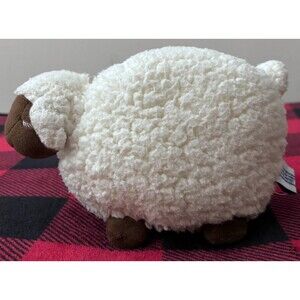Bath and Body Works Sherpa Sheep Plush with Brown Feet and Face 5.5"